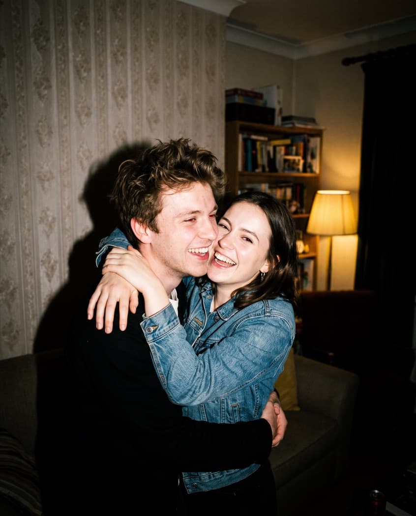 Flash-lit instant photo trend